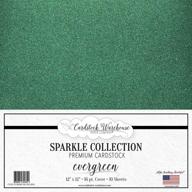 🌲 mirrisparkle evergreen glitter cardstock: premium 12x12 inch, 16 pt/280gsm - 10 sheets - cardstock warehouse logo
