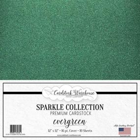 img 3 attached to 🌲 Mirrisparkle Evergreen Glitter Cardstock: Premium 12x12 Inch, 16 Pt/280gsm - 10 Sheets - Cardstock Warehouse
