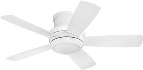 img 4 attached to 🌀 Craftmade TMPH44W5 Tempo Flush Mount Ceiling Fan: 44 Inch White Hugger Fan with LED Light and Remote Control