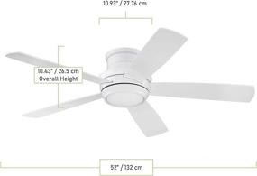 img 2 attached to 🌀 Craftmade TMPH44W5 Tempo Flush Mount Ceiling Fan: 44 Inch White Hugger Fan with LED Light and Remote Control