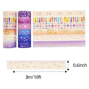 img 1 attached to 🌟 Starry Washi Tape Set: Transform Your Crafts with Galaxy Universe Designs - Perfect for Scrapbooking, Journaling, and Gift Wrapping!