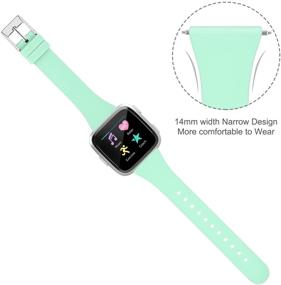 img 2 attached to 📦 5-Pack Slim Silicone Bands for Fitbit Versa 2 / Versa / Versa Lite / SE - Replacement Smartwatch Wristbands for Men and Women
