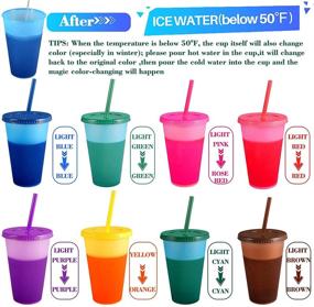 img 3 attached to 🌈 Vibrant Transformation: Color Changing Tumbler Cups & Straws