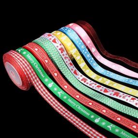 img 1 attached to 🎀 SoFire Christmas Ribbon Set: 18 Rolls, 90 Yards of Festive Satin Ribbons - Perfect for Gift Wrapping and Decorating Trees and Rooms!