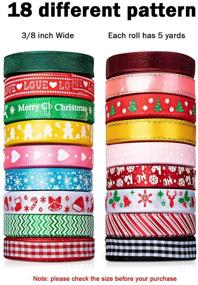 img 3 attached to 🎀 SoFire Christmas Ribbon Set: 18 Rolls, 90 Yards of Festive Satin Ribbons - Perfect for Gift Wrapping and Decorating Trees and Rooms!