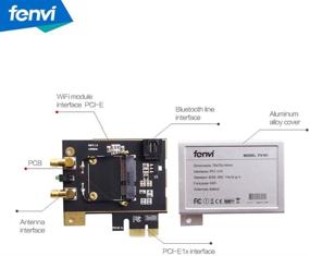 img 2 attached to 🔌 Мини PCI Express беспроводная карта в адаптер PCI Express 1X для настольного компьютера - совместима с Intel 7260 3160 Mini PCIe (без карты WiFi)