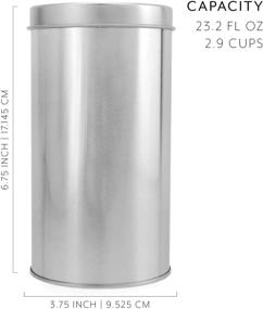 img 2 attached to Savor the Taste of Solstice: Double Seal Tea 🍵 Canisters (4-Pack, Large) - Round Metal Containers with Interior Seal Lid