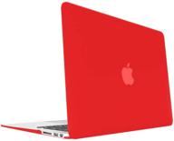 red macbook 12-inch retina display case bundle 🔴 - hard plastic case, keyboard cover, screen protector, cleaning brush logo