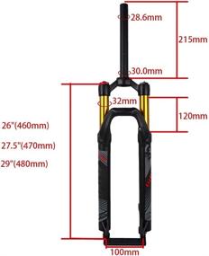 img 3 attached to BOLANY Ultralight Air MTB Suspension Fork 26/27.5/29 - 120mm Travel, Rebound Adjust, Straight Tube 28.6mm, QR 9mm, Manual/Crown Lockout - XC Mountain Bike Forks with Gas Shock Absorber