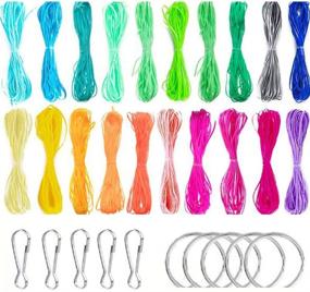 img 4 attached to 🎨 20 Color Plastic Lacing Cord Kit - Ideal for Bracelets, Scoubidou Crafts, and Acrsikr String Gimp Projects