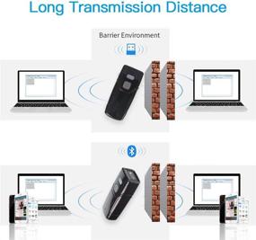 img 1 attached to 📱 Portable Bluetooth Barcode Scanner - Mini Wireless 1D 2D QR Barcode Reader for Windows, Mac, Android, iOS