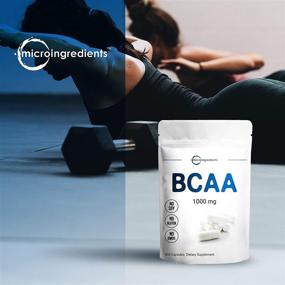 img 2 attached to 🏋️Высококачественная добавка BCAA от Micro Ingredients | 1000 мг инстантизированных BCAA на порцию | 400 капсул | Таблетки для тренировок и энергии | Не содержит ГМО