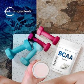 img 3 attached to 🏋️Высококачественная добавка BCAA от Micro Ingredients | 1000 мг инстантизированных BCAA на порцию | 400 капсул | Таблетки для тренировок и энергии | Не содержит ГМО