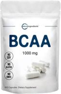 🏋️высококачественная добавка bcaa от micro ingredients | 1000 мг инстантизированных bcaa на порцию | 400 капсул | таблетки для тренировок и энергии | не содержит гмо логотип