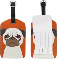 schnauzer luggage leather suitcases identifier logo