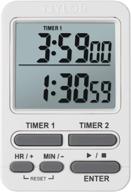 ⏱️ white taylor dual event digital timer with clock logo