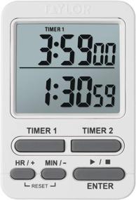 img 4 attached to ⏱️ White Taylor Dual Event Digital Timer with Clock