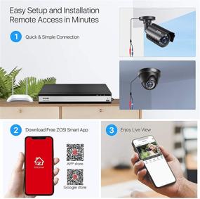 img 1 attached to 📷 ZOSI H.265+ 16-Channel Security Camera System with 2TB Hard Drive, 16-Channel 1080P Wired DVR and 8X 1080P Weatherproof CCTV Cameras for Indoor and Outdoor Surveillance, Smart Playback, Instant Email Alert, Mobile Remote Control