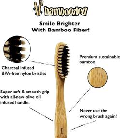img 1 attached to 🎋 Bamboozled Charcoal Infused Bamboo Toothbrush: Organic, Vegan, and Eco-Friendly - Set of 8 for Natural Teeth Whitening
