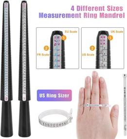 img 2 attached to 💍 Simplify Your Jewelry Making with SIKEFIWO Jewelry Making Kit: Ring Mandrel, Finger Sizer Gauge, Crystal Beads, and Jewelry Wires for DIY Earrings & Rings