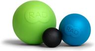 rad rounds - set of 3 massage balls for jaw, hands, and plantar fasciitis for myofascial release, mobility enhancement, and effective recovery logo