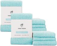 🧼 clean mama premium bar mop cleaning towels: set of 12 aqua kitchen utility towels - highly effective cleaning solution logo