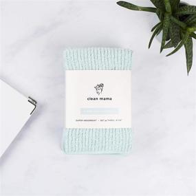 img 2 attached to 🧼 CLEAN MAMA Premium Bar Mop Cleaning Towels: Set of 12 Aqua Kitchen Utility Towels - Highly Effective Cleaning Solution