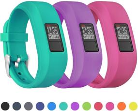 img 4 attached to 🔧 Garmin Vivofit 3/jr/jr 2 Compatible Mosstek Bands: Soft Silicone Replacement Sport Wristbands for Kids, Girls, Boys, Women, Men - Small to Large Sizes Available