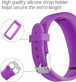 img 3 attached to 🔧 Garmin Vivofit 3/jr/jr 2 Compatible Mosstek Bands: Soft Silicone Replacement Sport Wristbands for Kids, Girls, Boys, Women, Men - Small to Large Sizes Available