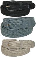 versatile and stylish ctm elastic braided stretch belts for men in vibrant colors logo