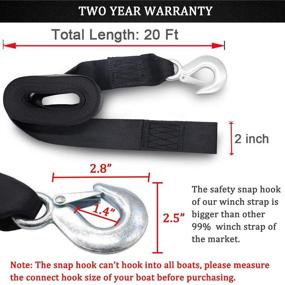 img 3 attached to 🚤 Botepon Marine Boat Trailer Winch Strap: Premium Replacement for Effortless Boat & Jet Ski Loading, Launching, and Retrieving