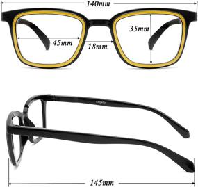 img 3 attached to 👓 CRGATV 3 Pack Blue Light Blocking Reading Glasses for Men - Stylish Computer Readers with Spring Hinge (+2.0 Strength)