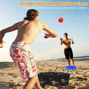 img 3 attached to 🎉 Ultimate 12-Pack Yard Tossing Game Set: Giant Buckets, Balls, and Bean Bags for Beach & Party Fun, with Carrying Bag