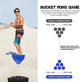 img 2 attached to 🎉 Ultimate 12-Pack Yard Tossing Game Set: Giant Buckets, Balls, and Bean Bags for Beach & Party Fun, with Carrying Bag