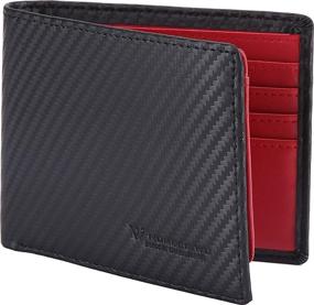 img 4 attached to 💼 Premium Leather Trifold Wallet with Flipout Card Holder – Ultimate RFID Blocking Men's Accessory