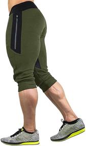 img 3 attached to 👖 CRYSULLY Men's Elastic Relaxed Bodybuilding Joggers - Active Wear