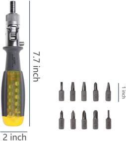 img 1 attached to 🔧 Профессиональный регулируемый отвертка ремонтный инструмент, KER 11-в-1 многорежимный отвертка с рачетным механизмом и магнитным наконечником - Окончательная многофункциональная отвертка