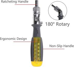 img 2 attached to 🔧 Профессиональный регулируемый отвертка ремонтный инструмент, KER 11-в-1 многорежимный отвертка с рачетным механизмом и магнитным наконечником - Окончательная многофункциональная отвертка