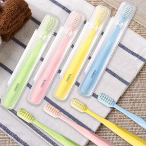 img 3 attached to 🦷 Ultra Gentle Toothbrush for Sensitive Teeth: Upgraded 10000 Bristles, Micro Nano Toothbrush"