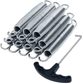 img 4 attached to 🦘 High-Quality Kangaroo Hoppers Trampoline Springs - Durable Galvanized Steel Set of 12 (5.5 inch/6.5 inch)