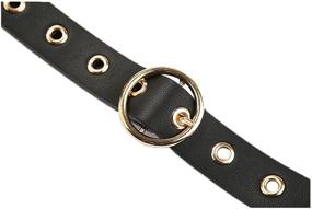 img 1 attached to 👗 Uxcell Grommet Studded Single Leather Women's Belt Accessories: Enhance Your Style with Sleek Elegance