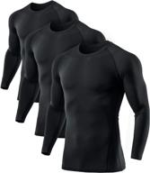 🏋️ athlio men's thermal compression shirts: 1 or 3 pack, winter sports base layer tops логотип