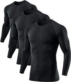 img 4 attached to 🏋️ ATHLIO Men's Thermal Compression Shirts: 1 or 3 Pack, Winter Sports Base Layer Tops