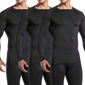 img 3 attached to 🏋️ ATHLIO Men's Thermal Compression Shirts: 1 or 3 Pack, Winter Sports Base Layer Tops