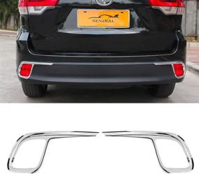 img 4 attached to 🚘 Enhance Your Toyota Highlander's Style with Senzeal Chrome Lightning Rear Fog Light Lamp Cover Trim - Fits 2014-2019 Highlander (2PCS)