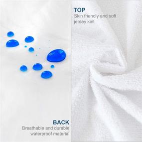 img 2 attached to 2 Pack Standard Size 20 x 26 Inch Waterproof Zippered Pillow Protector, Cotton Terry Encasement, White Pillow Case