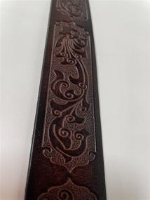 img 1 attached to Western Leather Embossed Dresses Brown Dresses Men's Accessories