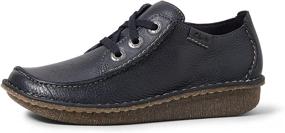 img 4 attached to Женские ботинки CLARKS Funny Derbys из нубука для девочек