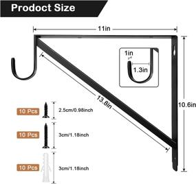 img 3 attached to Vooeic Brackets Clothes Decorative Brackets Supporting