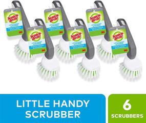 img 3 attached to 🧽 Scotch-Brite Little Handy Scrubber, Compact & Versatile Cleaning Tool with Durable Bristles, 6 Scrubbers